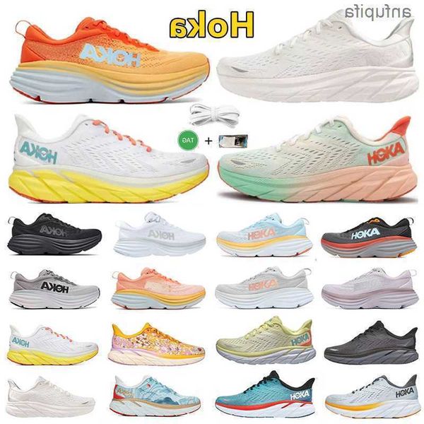 

hoka one bondi 8 clifton athletic shoes runner hokas carbon x2 triple black white light blue hokas outdoor designer trainers lifestyle shock