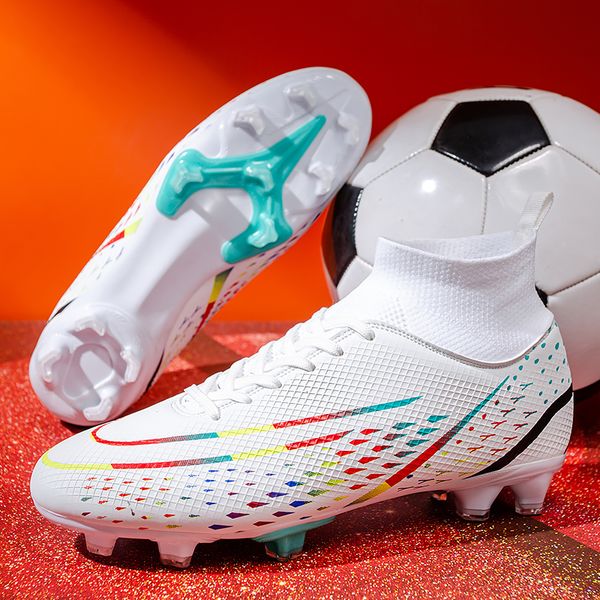 

safety shoes outdoor men football long spikes ankle training soccer cleats sport trend ultralight professional soft 230724, Black;brown