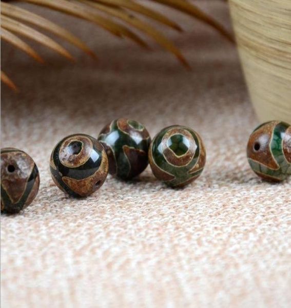 

natural stone jewelry loose beads 6 8 10 12 14mm prayer mala tibetan mystical agate 3 eyes bead diy necklace accessories gift4340368, Black