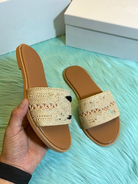 

designer slides mens women slippers summer sandal beach slide flat platform ladies home fashion shoes flip flops striped 0722, Black