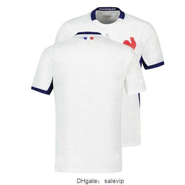 

2023 france away rugby jersey shirt size s-m--3xl-4xl-5xl, White;black
