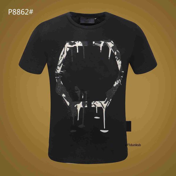 

brand sleeve plein t philipps brown mens oneck tshirts shirt short men dollar designer bear bear tee skull diamond skulls tshirt tees 14o7x, White;black