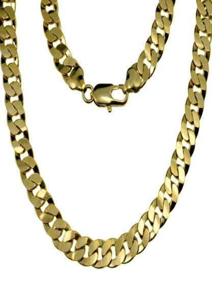 

men039s cool 60cm 18k gold filled 9mm gold tone curb chain necklace n323 65g3372101, Silver
