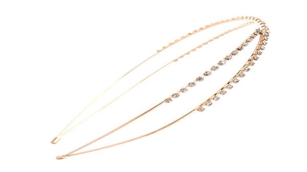 

crystal diamonds hairbands hair hoop rhinestone hiar scrunchies headband metal cross thin head hoop gold sliver alloy hairbands5842736, Silver