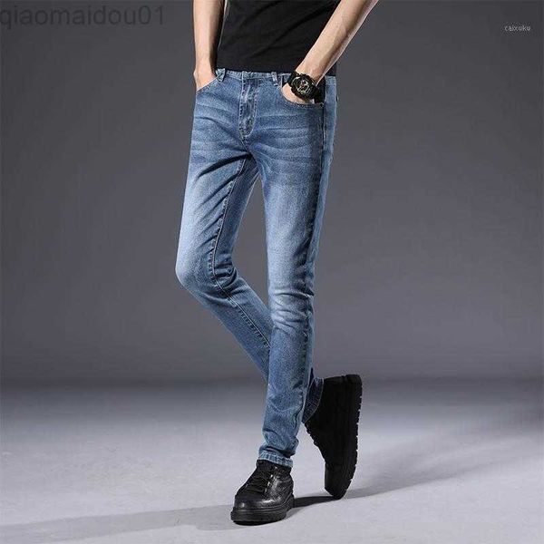 

men's jeans men's jeans autumn winter cotton fashion slim stretch casual denim trousers daily all-match skinny pants l230725, Blue