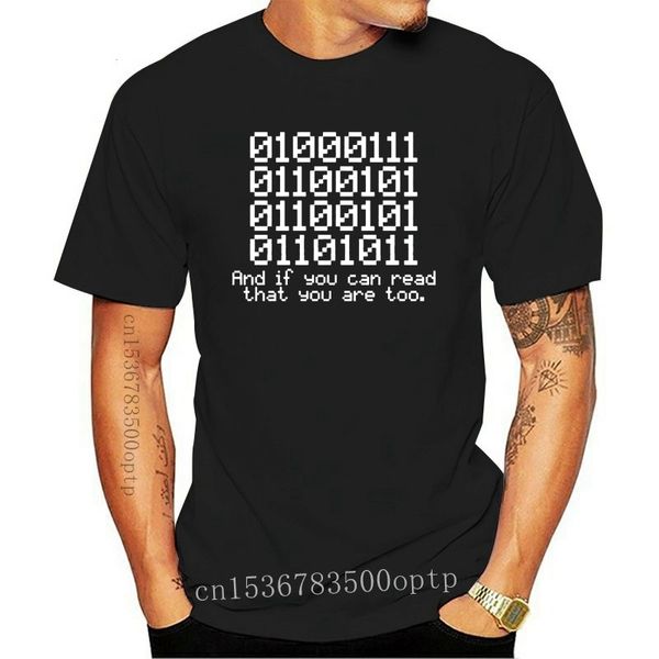 

men's casual shirts arrival men fashi0100 binary and if you can read that programmer coder t shirt short sleeve p tee shir 230724, White;black