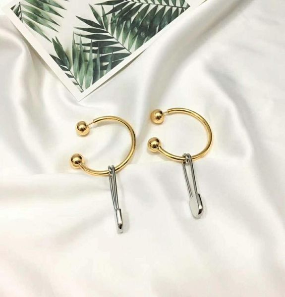 

selling explosive style simple style electroplating twocolor fashion designer earrings luxury designer jewelry women earrings8978740, Golden