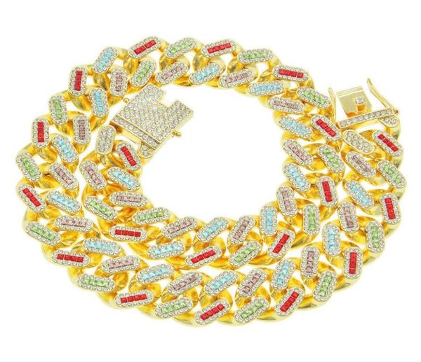 

mens necklaces hip hop chains crystal diamond necklace for womens hiphop gold silver men cuban chain necklace nightclub clavicle c9542388