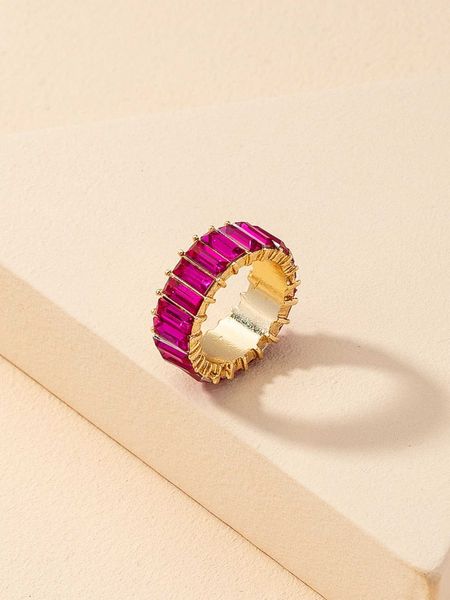 

women's accessories rhinestone decor ring, Silver