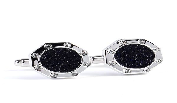 

men039s cufflinks new exquisite starry sky stone inlaid crystal cufflinks shirt cufflinks decorative buttons charm men gift jew5095130, Silver
