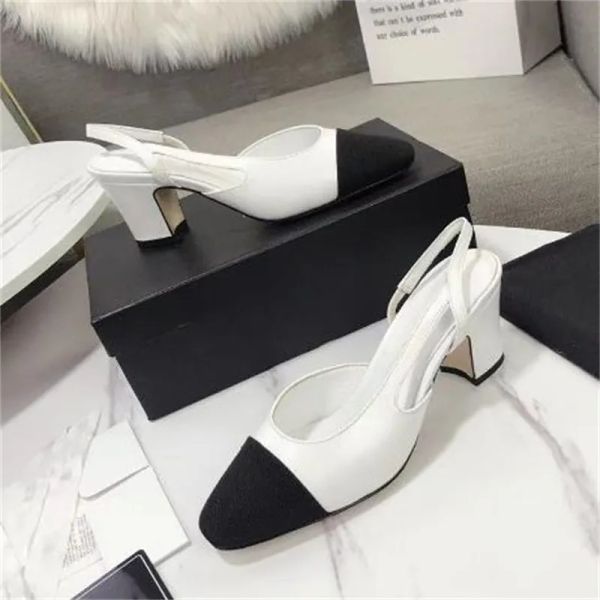 

designer slipper women slides sandal summer sandles shoes kitten chunky heel classic beach casual sliders beach sandals 35-40, Black