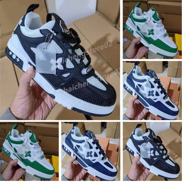 

designer casual shoes men sneakers rubber platform trainers genuine leather sneaker multicolor lace-up skate shoes fashion running shoe b2