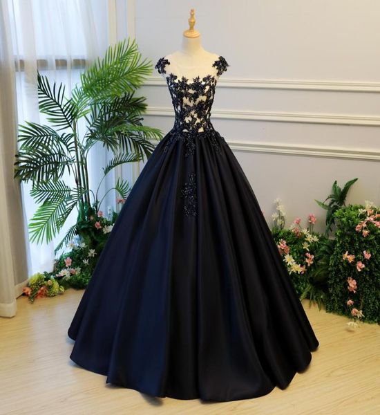 

black ball gown gothic wedding dresses beaded lace satin princess corset back non white bridal gowns with color colorful wedding g1684200