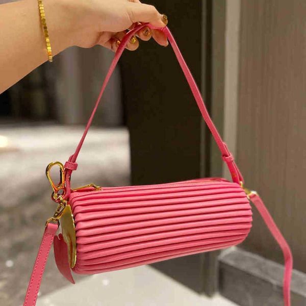 

shoulder bags shoulder bags new pleated bag leather handbag totes women classic designer handbags cylindrical crossbody bag woman bags vinta
