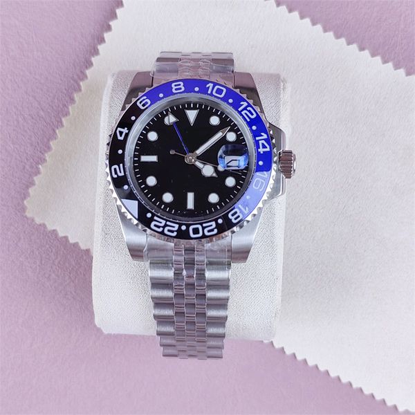 

montre de luxe red blue bezel ladies watch 3186 41mm 126710 orologio quartz stainless steel strap jubilee watch business party sb006 c23, Slivery;brown