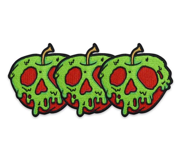 

poison apple sewing notions halloween embroidery patches for kids clothing shirts iron on custom patch3580830, Black