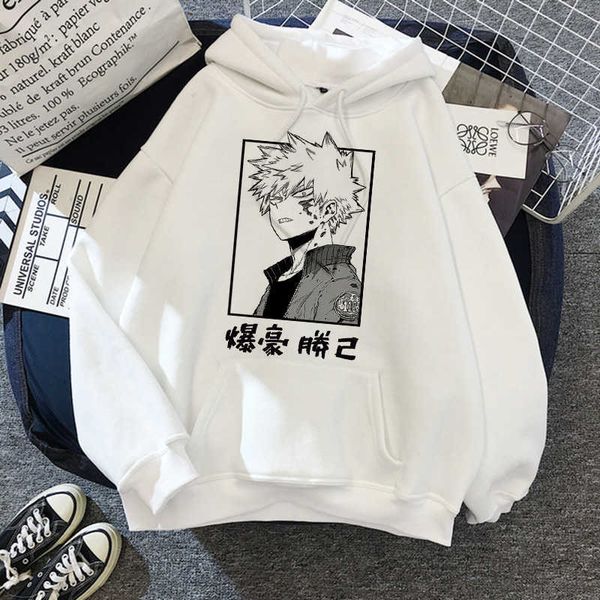 

my hero academia hoodies japanese anime bakugou katsuki men hoodie streetwear casual harajuku sweatshirts boku no hero academia, Black