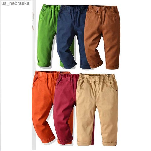 

boys' pants khaki children's autumn clothes 2023 spring and autumn new student school uniform pants baby cotton casual pants l2305, Blue