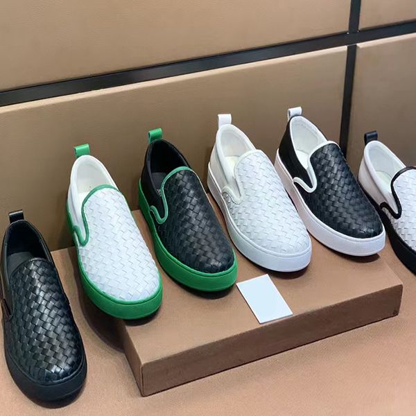 

leather casual shoes luxury leather trainer thick sole with color comfortable men's fashion color casual shoes white black green with b