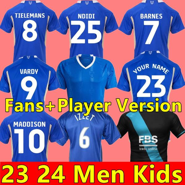 

22/24 leicester home away soccer jerseys 2002 retro barnes tielemans maddison vardy iheanacho ayoze ndidi daka lookman city home vardy footb, Black;yellow