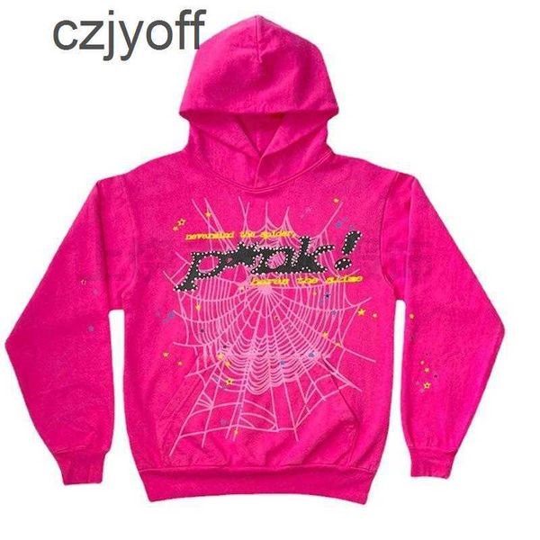 

mens hoodies sweatshirts sp5der young thug spider 555 men women pullovers graphic pink designer embroidered wtneb, Black