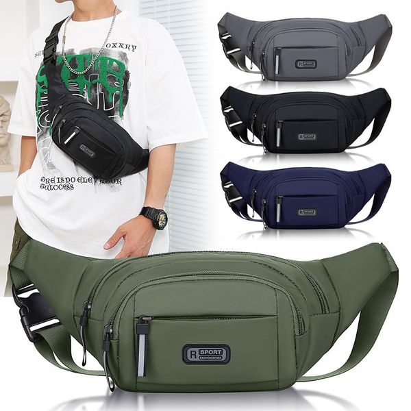 

waist bag men's sports mobile phone bag women's waterproof running messenger business cashier wallet large-capacity chest bag 2307