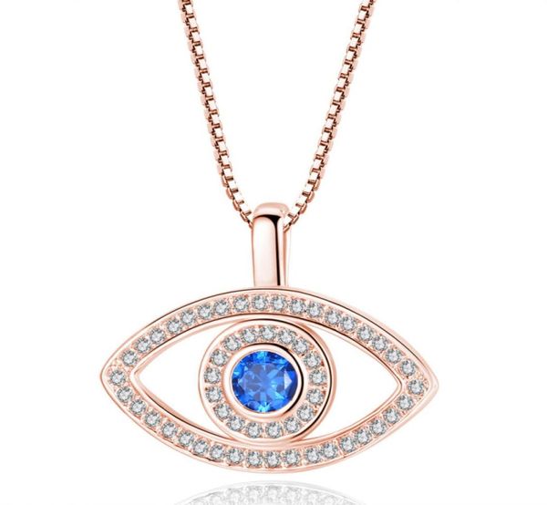 

classic design blue evil eye pendant necklace jewelry for women gift8912077, Silver