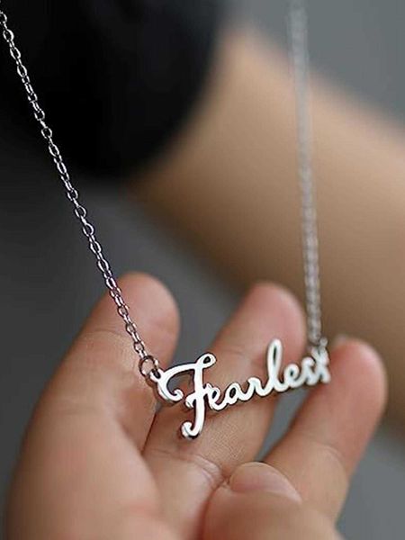 

women's accessories collar letter, Silver
