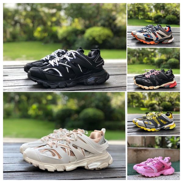 

2023 casual shoes triple s track 3.0 sneakers transparent nitrogen crystal outsole running shoes mens womens trainers black white green size