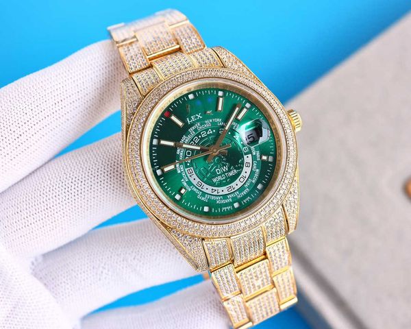 

luxury oyster perpetual watch for men olex 41mm yqqu jasonoo7 ladies brand full diamond uhr dial iced out montre sapphire with box, Slivery;brown