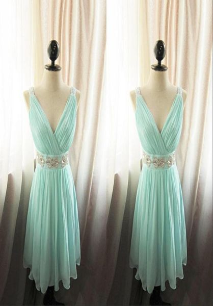 

amazing pleated vneck aline short bridesmaid dress with crystal sash bridal party gowns chiffon mint maid of honor dress custom 3351379, White;pink