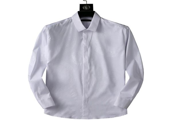 

men039s dress shirt luxury slim silk tshirt long sleeve casual business clothing plaid brand 2 color m4xlve4539781, White;black