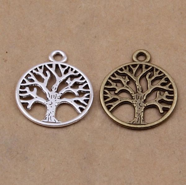 

whole30pcs tree of the life vintage bronze tone antique silver pendant charms for diy handmade 25mm20mm4955244, Bronze;silver