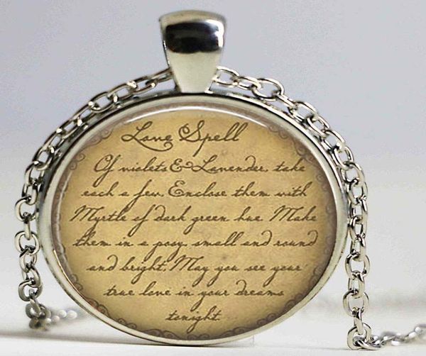 

love spell necklace glass pendant magic spells love jewelry love cabochon buy 4 and pay 3 use code buy4pay3 gift necklace3246577, Silver