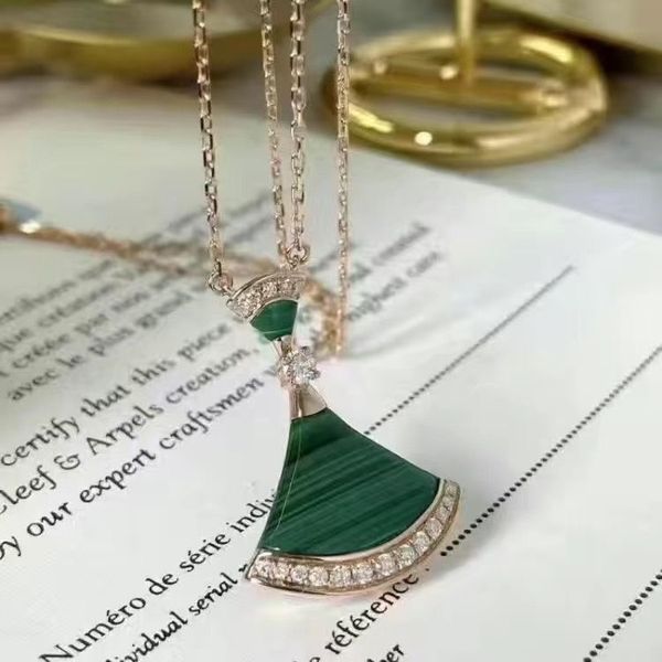 

designer necklace necklace for women shell gold necklace fan shaped fashionable and charming pendant necklace high-quality titanium steel lu, Silver