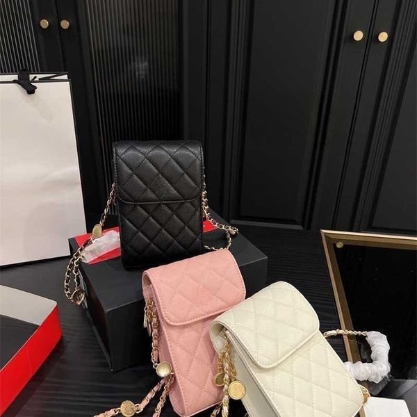 

luxurys designer bags 23ss channel bag mobile phone bag handbag envelope bags shoulder bag tote bag women's fashion texture pearl lock