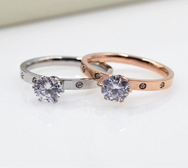 

fashion silver titanium steel light car diamond ring titanium steel jewelry set diamond ring women039s rose gold ring8975386