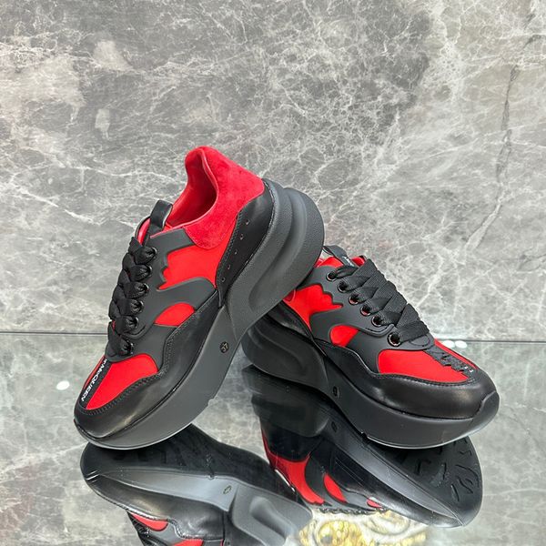 

designer casual shoes classic men women calfskin shoes vintage suede sneakers reflective trainer 0724, Black