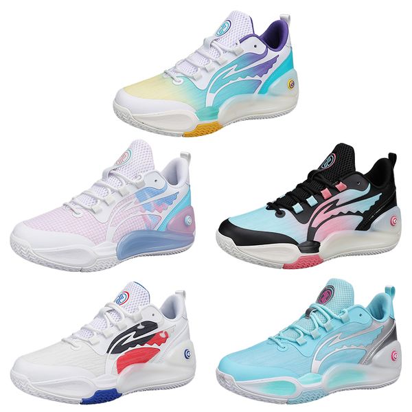 

2023 multi-colored basketball shoes men women white purple black yellow pink blue trainers outdoor sports