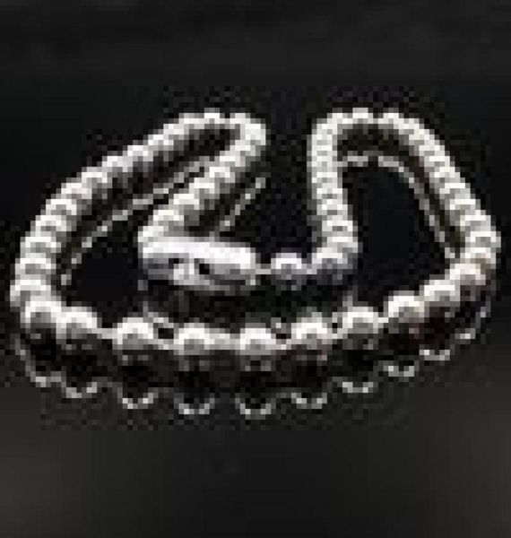 

men039s chain 6mm stainless steel large ball 26in necklace and 9in bracelet set9240217, Silver