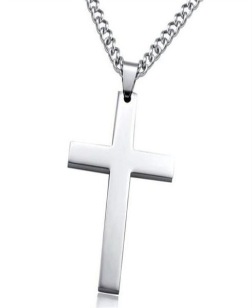

european and american personality cross pendant men039s necklace whole women039s necklace5144785, Silver