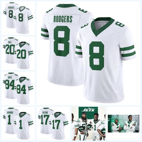 

aaron rodgers jersey new yorksahmad sauce gardner garrett wilson jets zach wilson breece hall michael carter allen lazard joe namath corey d, Black