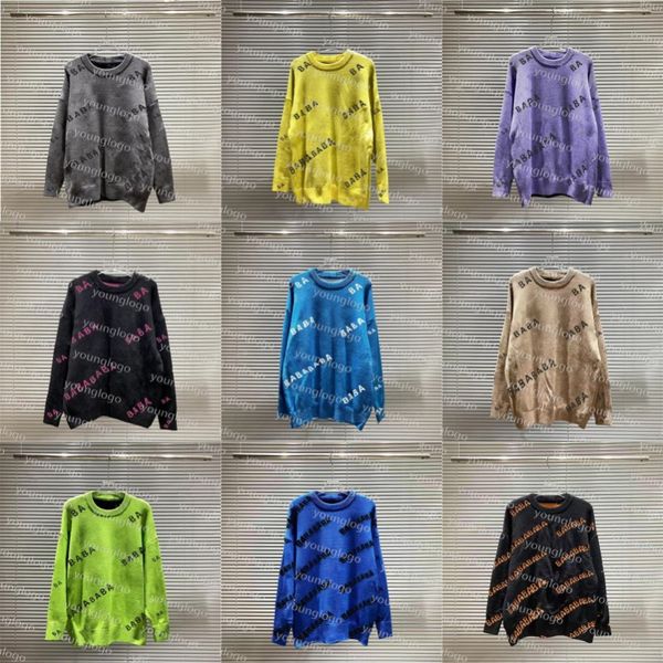 

designer sweater fashion mens womens knit sweatshirts senior classic leisure multicolor autumn winter keep warm comfortable 21 kinds, Black