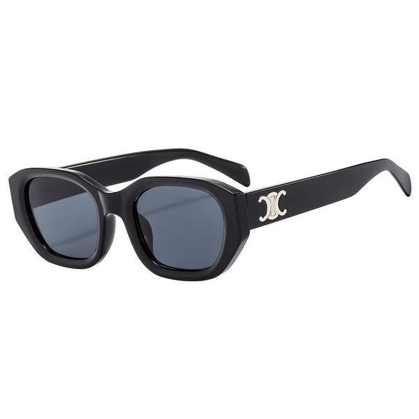 

new women's korean oval black frame sunglasses fashionable women ins concave shape white sunglasses net red, White;black