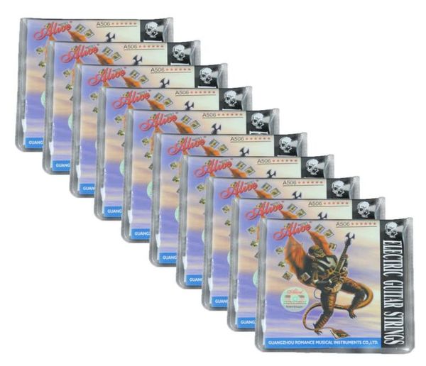 

10sets alice electric guitar strings nickle plated wound 6 strings set a506l 0107373648
