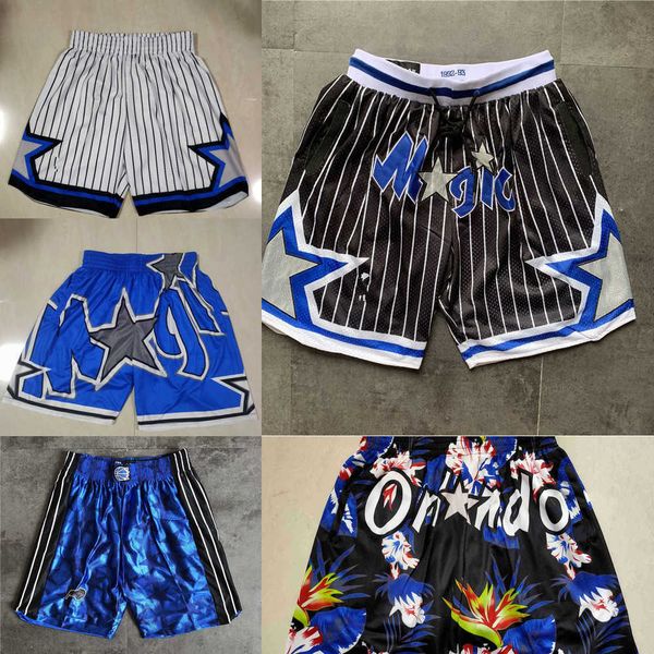 

orlando''magic''men throwback basketball shorts pocket, Black