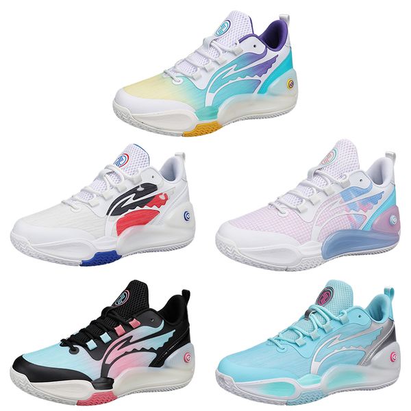 

2023 multi color basketball shoes men purple black yellow pink blue trainers outdoor sports sneakers