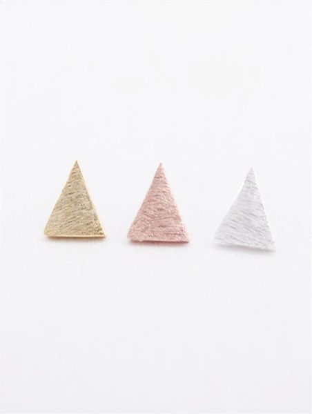 

fashion triangle stud earrings silver rose gold color optional women039s earrings8145772, Golden;silver