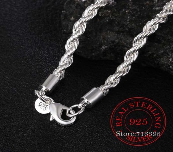

width real 100 925 sterling silver men rope chain fashion party wedding gift necklace jewelrydz chains1266465