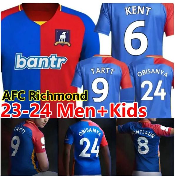 

2023 2024 afc richmond soccer jerseys obisanya 23 24 home away ted lasso season kent maillots de futol tartt rojas football shirt richmond g, Black;yellow